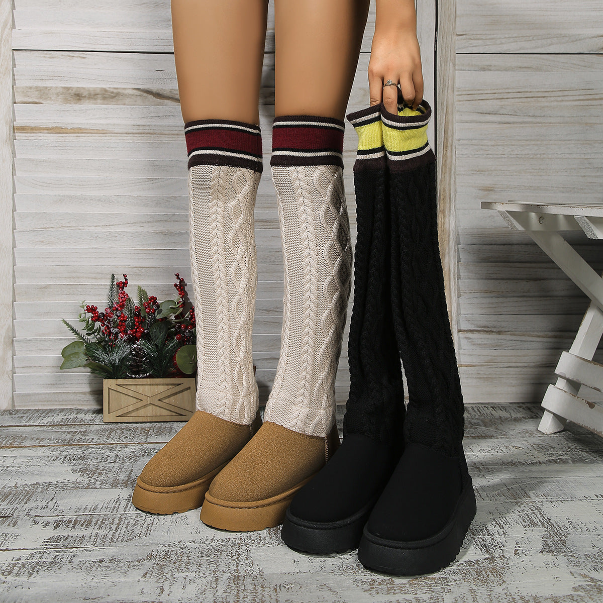 Overknee warme boots