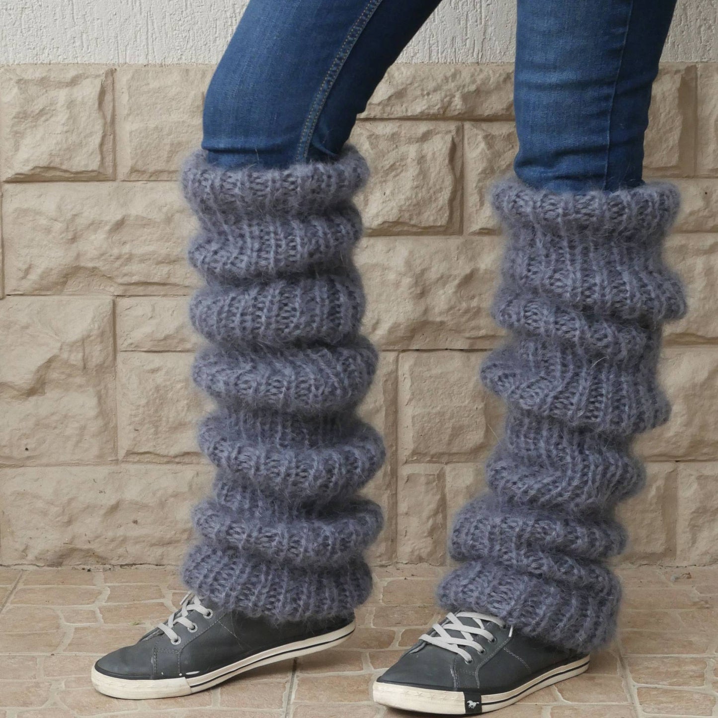 Lange dikke beenwarmers