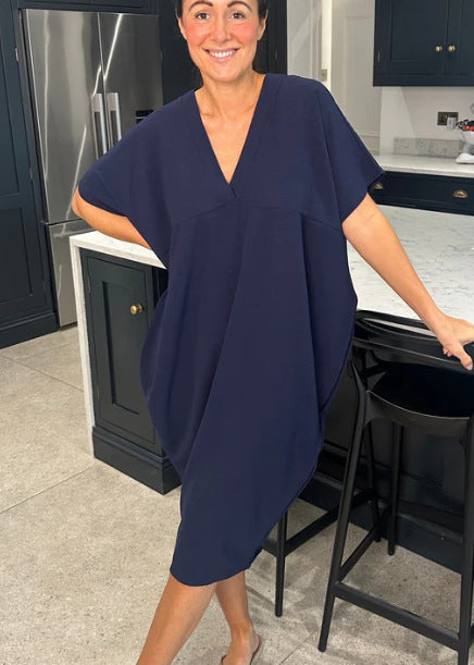 Stijlvolle hippe V-hals Casual Jurk