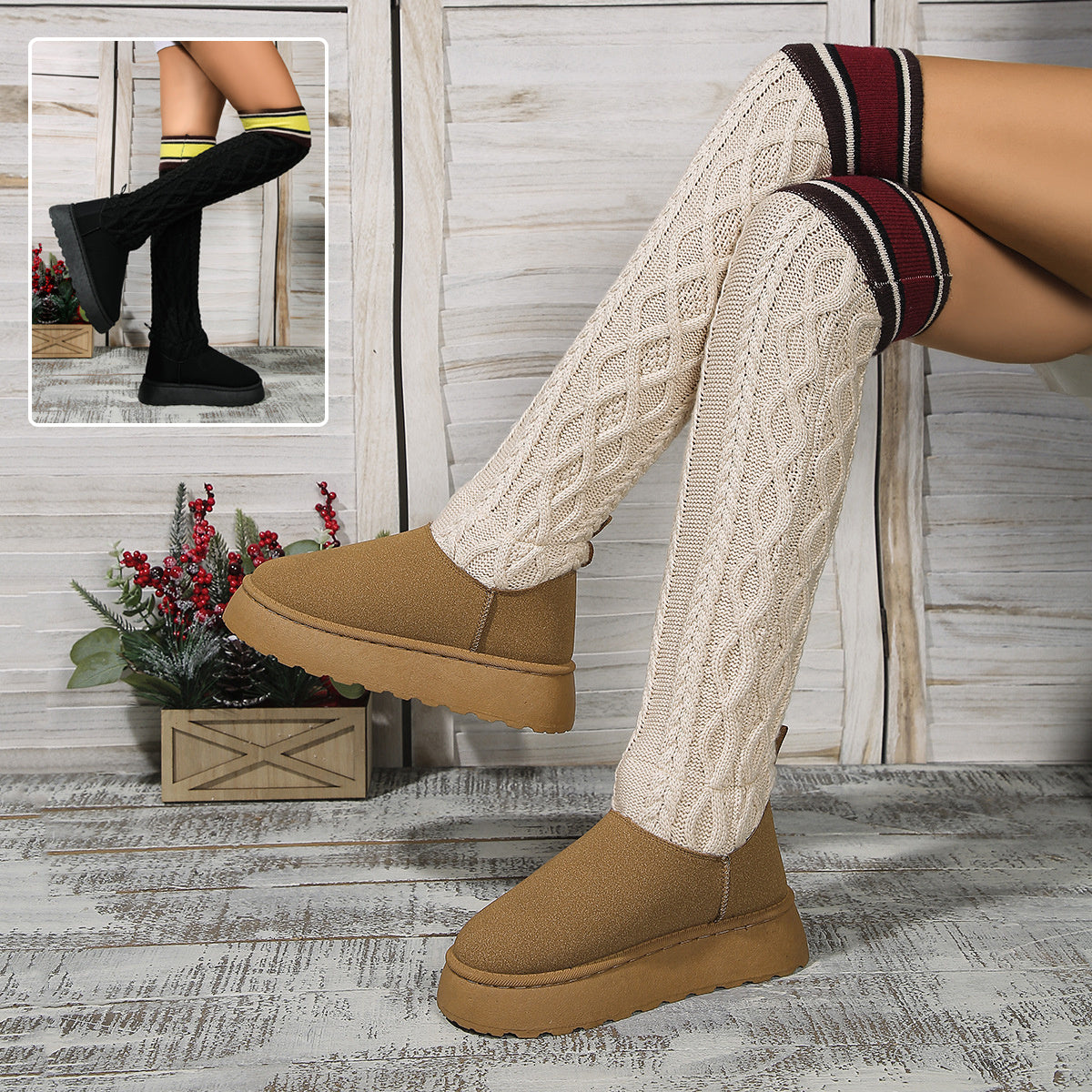Overknee warme boots