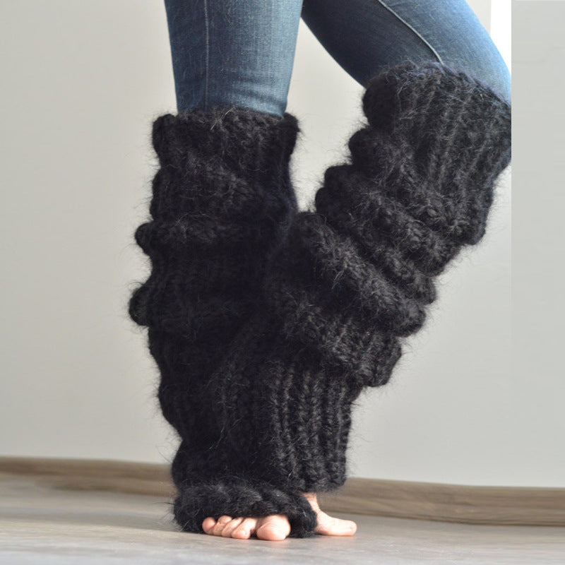Lange dikke beenwarmers