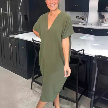 Stijlvolle hippe V-hals Casual Jurk