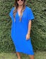 Stijlvolle hippe V-hals Casual Jurk