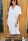 Stijlvolle hippe V-hals Casual Jurk