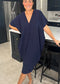 Stijlvolle hippe V-hals Casual Jurk