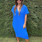 Stijlvolle hippe V-hals Casual Jurk